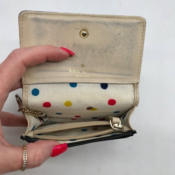 Kate Spade Black Leather Staci Business Card Holder Wallet - Picture 10 of 10